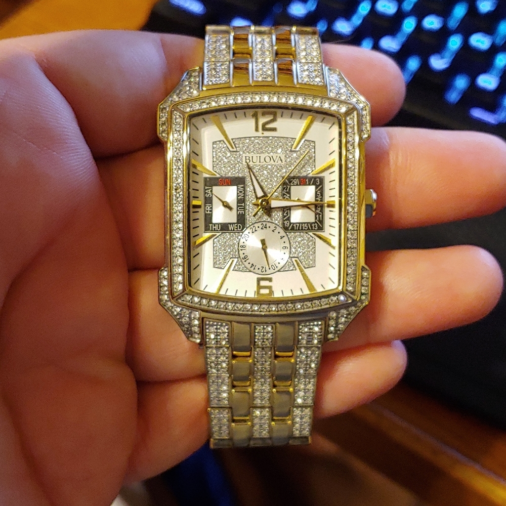 Bulova quartz chronograph bling